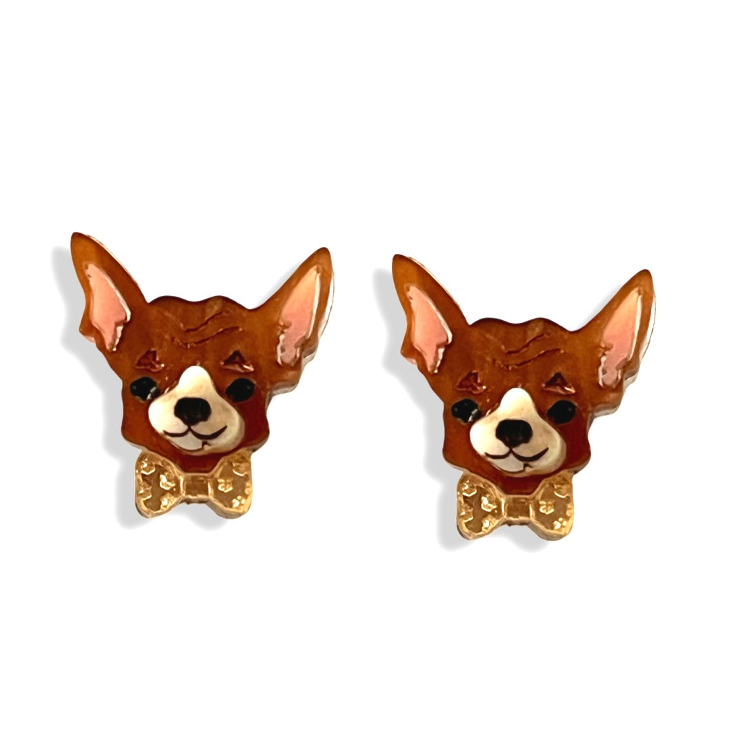 Chihuahua earring studs