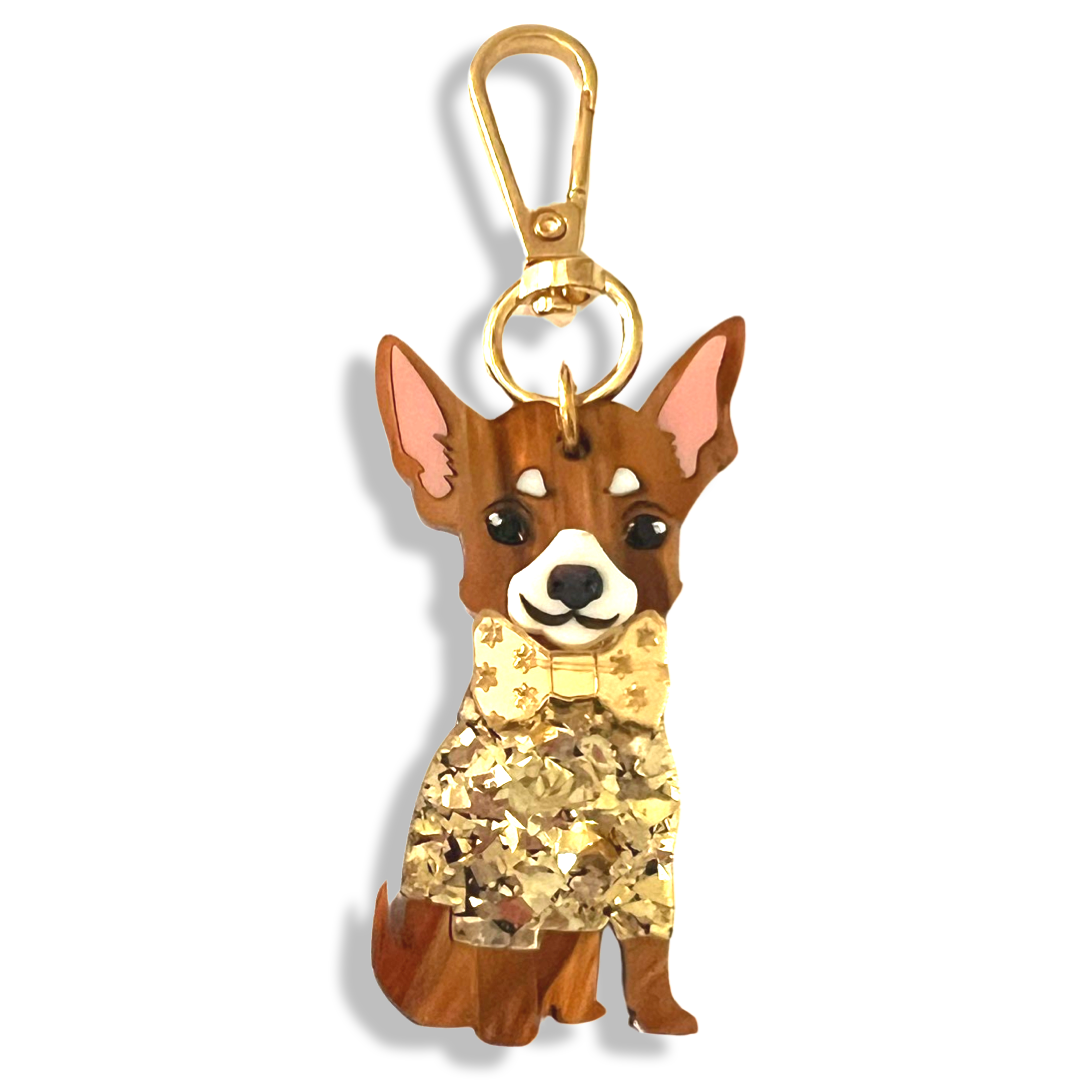 Chihuahua Bag tag/ Keyring