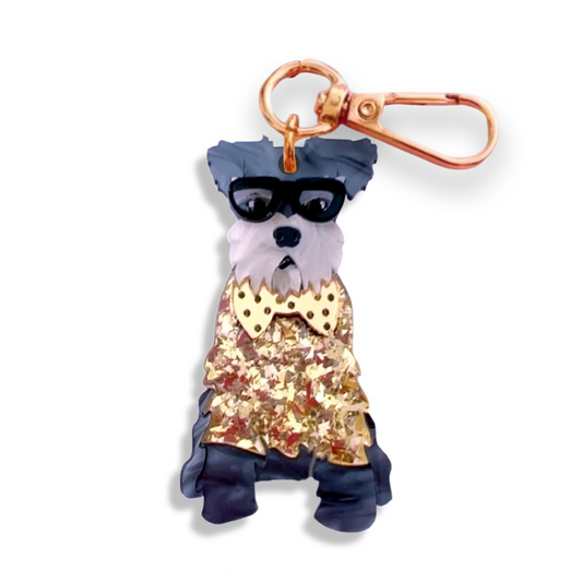 Schnauzer Bag tag/ Keyring